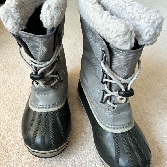 Sorel Caribou Women's Snow Boots Size 5 Waterproof Wool Lined Rubber Mid-Calf - Picture 10 of 11